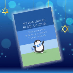 Funny Chanukah Hanukkah Resolution Holiday Card