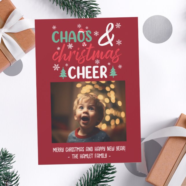 Funny Chaos and Christmas Cheer Holiday Card (Creator Uploaded)