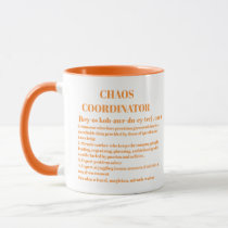 Chaos Co-ordinator - Gift Funny Manager Mug - Victorian Print