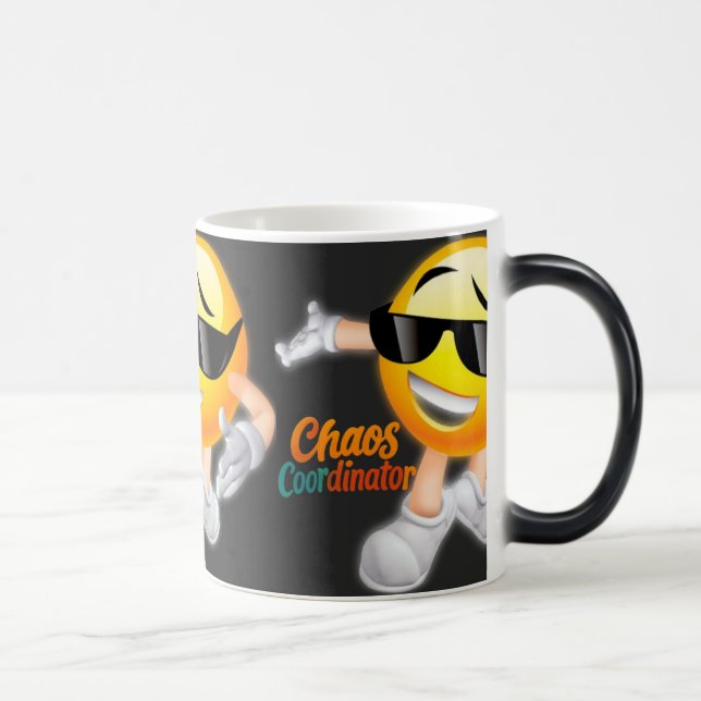 Funny Chaos Coordinator Mug – Laughing Emoji with  (Right)