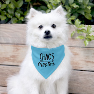 Funny Chaos creator word art  Pet Bandana Collar