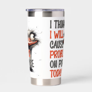 Funny Chaotic Ostrich Insulated Tumbler