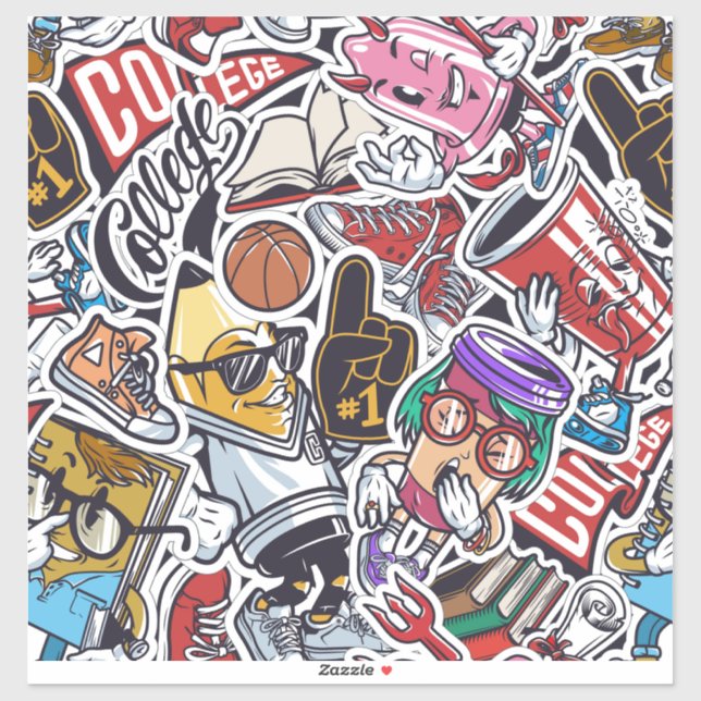 Funny Character FUN CARTOON COMIC Sticker (Sheet)