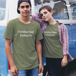 Funny Character Quote Certified Nap Enthusiast T-Shirt