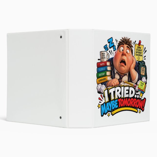 Funny Characters Back to School Balloon 3 Ring Binder (Background)