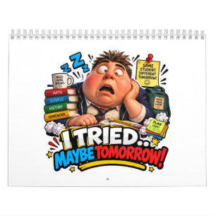 Funny Characters Back to School Balloon Calendar