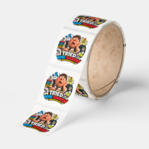 Funny Characters Back to School Balloon Classic Round Sticker