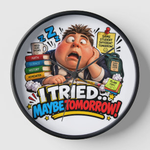 Funny Characters Back to School Balloon Clock