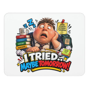 Funny Characters Back to School Balloon Door Sign
