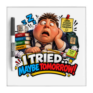 Funny Characters Back to School Balloon Dry Erase Board