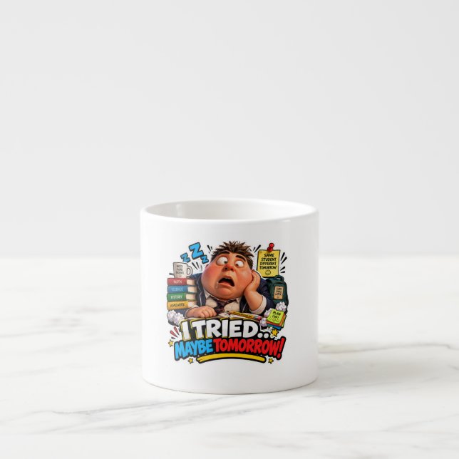 Funny Characters Back to School Balloon Espresso Cup (Front)