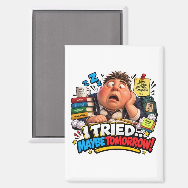 Funny Characters Back to School Balloon Magnet (Front/Back)
