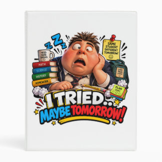 Funny Characters Back to School Balloon Mini Binder