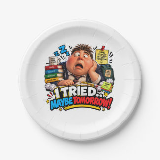 Funny Characters Back to School Balloon Paper Plates
