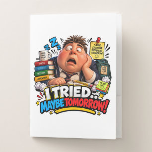 Funny Characters Back to School Balloon Pocket Folder