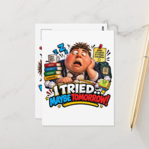 Funny Characters Back to School Balloon Postcard