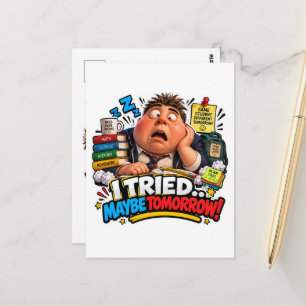 Funny Characters Back to School Balloon Postcard