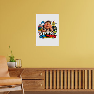 Funny Characters Back to School Balloon Poster