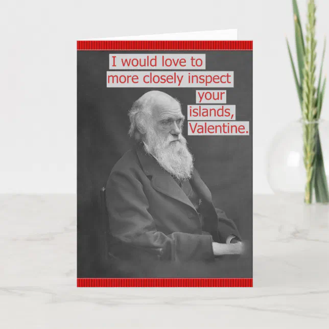 funny-charles-darwin-valentine-s-day-personalized-holiday-card-zazzle