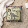 Funny Charlotte Bronte Saurus Dinosaur Book Reader Throw Pillow