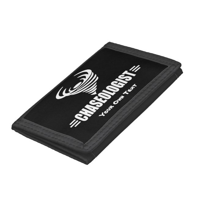 Funny Chaseologist Tornado Storm Chaser Trifold Wallet (Bottom)