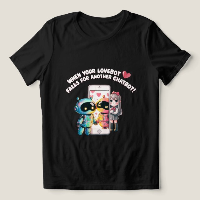🤖Funny Chatbot Companion Boyfriend Breakup Meme Tri-Blend Shirt (Design Front)