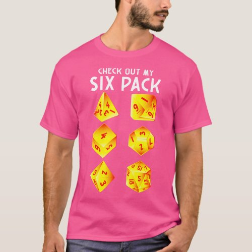 Funny Check Out My Six Pack Dice Pun T_Shirt