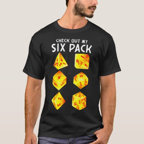 Funny Check Out My Six Pack Dice Pun T_Shirt