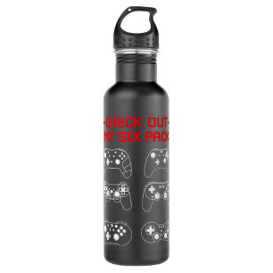 Funny Check Out My Six Pack Rpg Gamer Gift Video G Stainless Steel Water Bottle