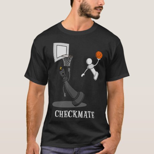 Funny Checkmate Chess Basketball Game Board King T_Shirt