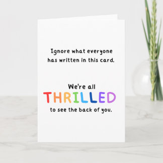Funny Cheeky You're Leaving Card - New Job