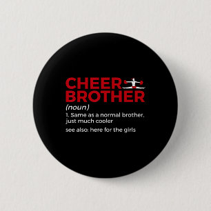 Funny Cheer Brother Definition Button