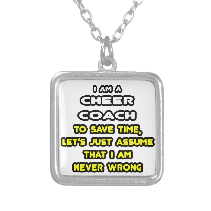 Funny Cheer Coach T Shirts and Gifts Personalized Necklace