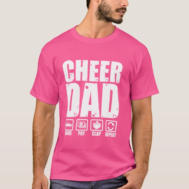 Funny Cheer Dad Proud Cheerleader Father Humor Fat T-Shirt (Front)
