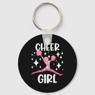 Funny Cheer Girl Cheerleader Cheerleading Cheering Keychain