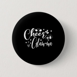 Funny Cheer Glam-ma Cheerleading Cool Mom Grandma Button