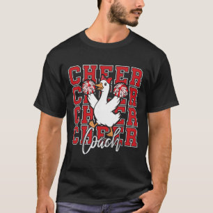Funny Cheer Goose Coach Red Coquette Bow Sport Che T-Shirt