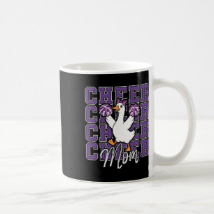 Funny Cheer Goose Mom Purple Coquette Bow Sport Ch Coffee Mug