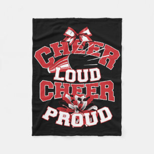 Funny Cheer Loud Cheer Proud Cute Cheering Squad M Fleece Blanket