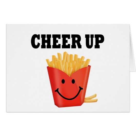 Funny Cheer Up French Fry Cards (Front Horizontal)