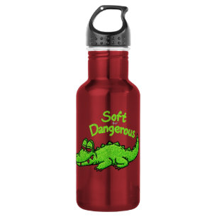 Funny Cheerful Crocodile Smile-Soft but Dangerous Stainless Steel Water Bottle