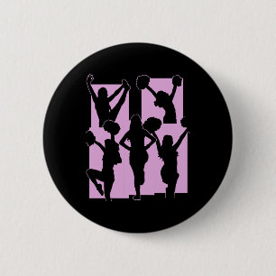 Funny Cheerleader Cheering Acrotic Enthusiast Chee Button