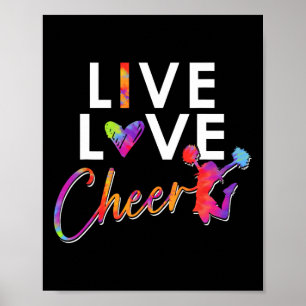 Funny Cheerleader Cheerleading Girls Live Love Che Poster