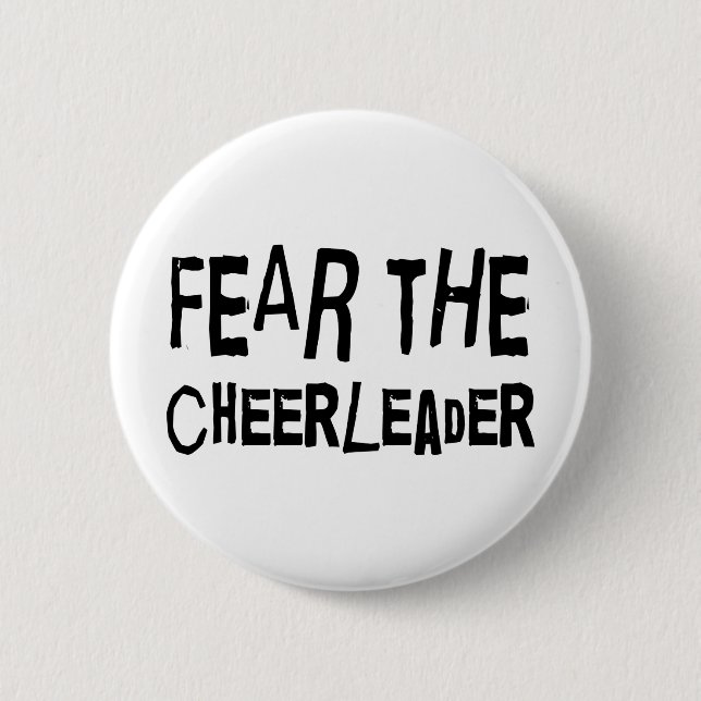 Funny Cheerleader Pinback Button (Front)