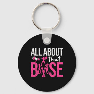 Funny Cheerleading All About That Se Cheer Leader Keychain