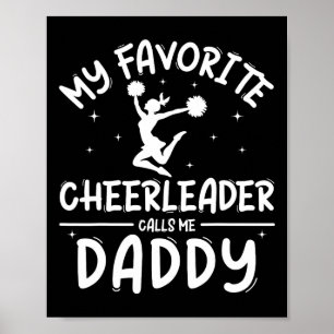 Funny Cheerleading Cheer Dad Shirt Pride Fathers D Poster