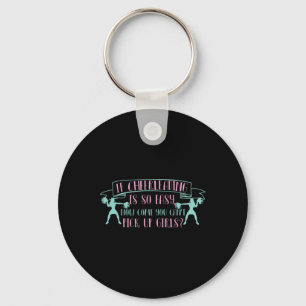 Funny Cheerleading Design For Men And University S Keychain
