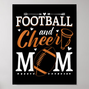 Funny Cheerleading Mom Footll And Cheer Mom Poster