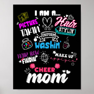 Funny Cheerleading Mom For Cheer Moms Cheer Squad Poster