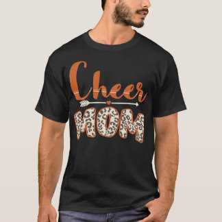 Funny Cheerleading Mom Leopard Cheetah Print Cheer T-Shirt
